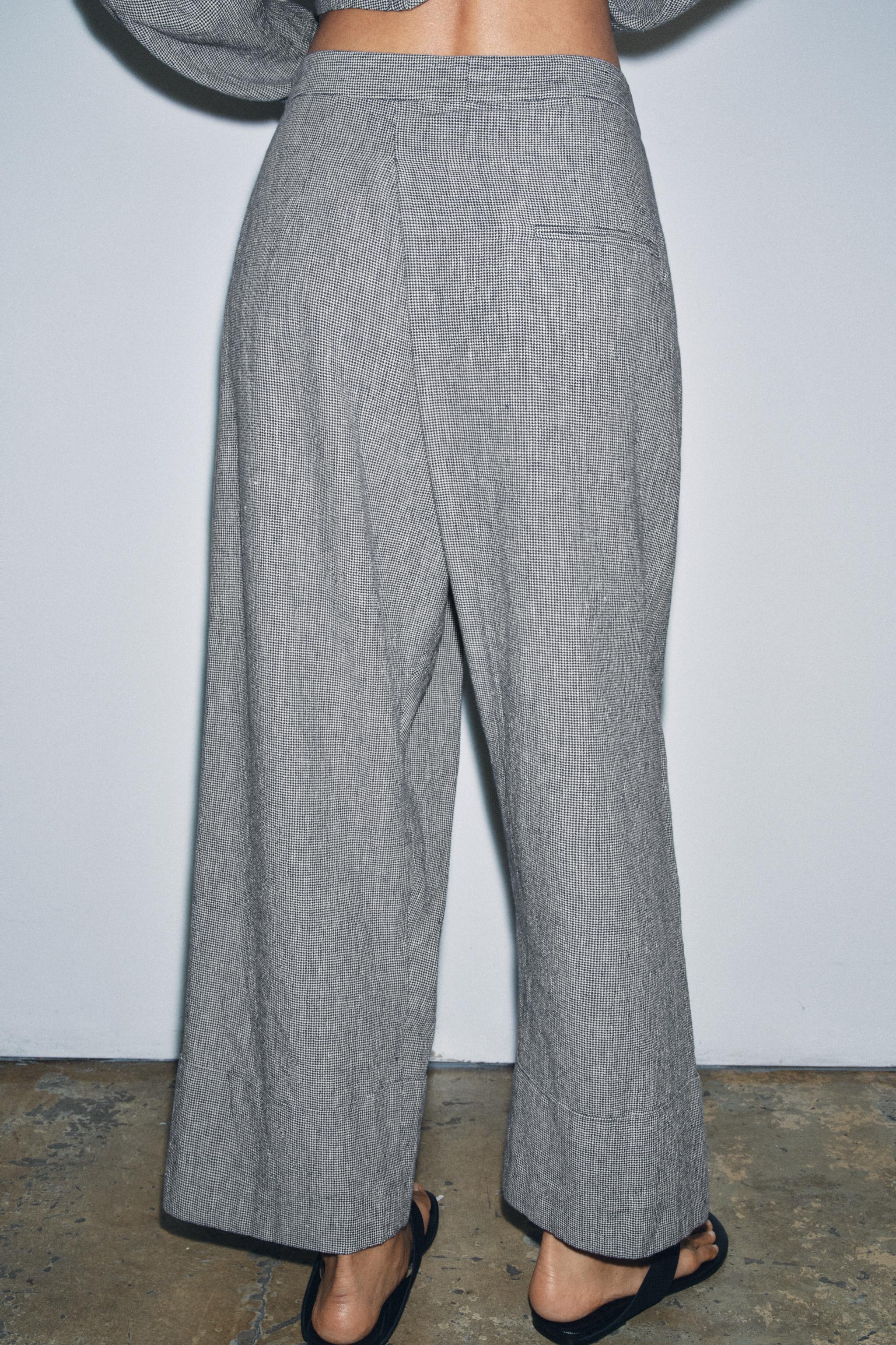 HOUNDSTOOTH WRAP PANTS ZW COLLECTION